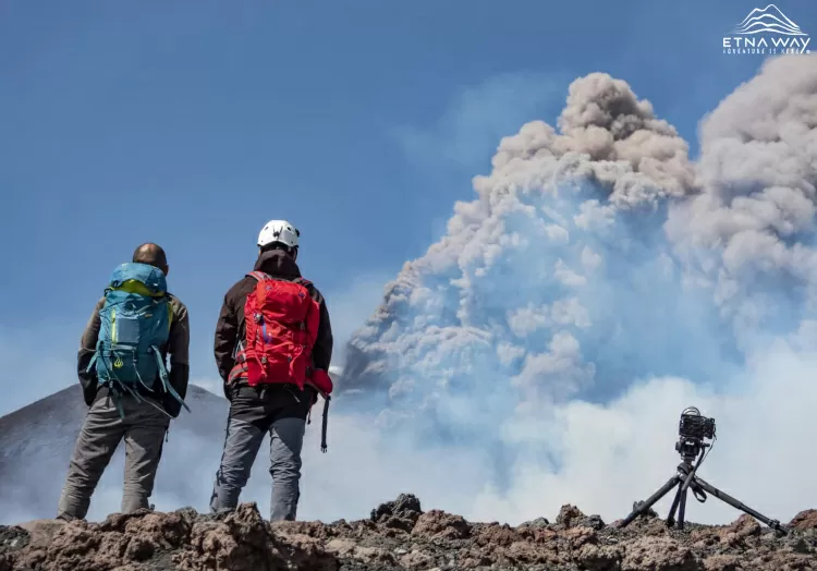 Observing an eruption from a safe distance