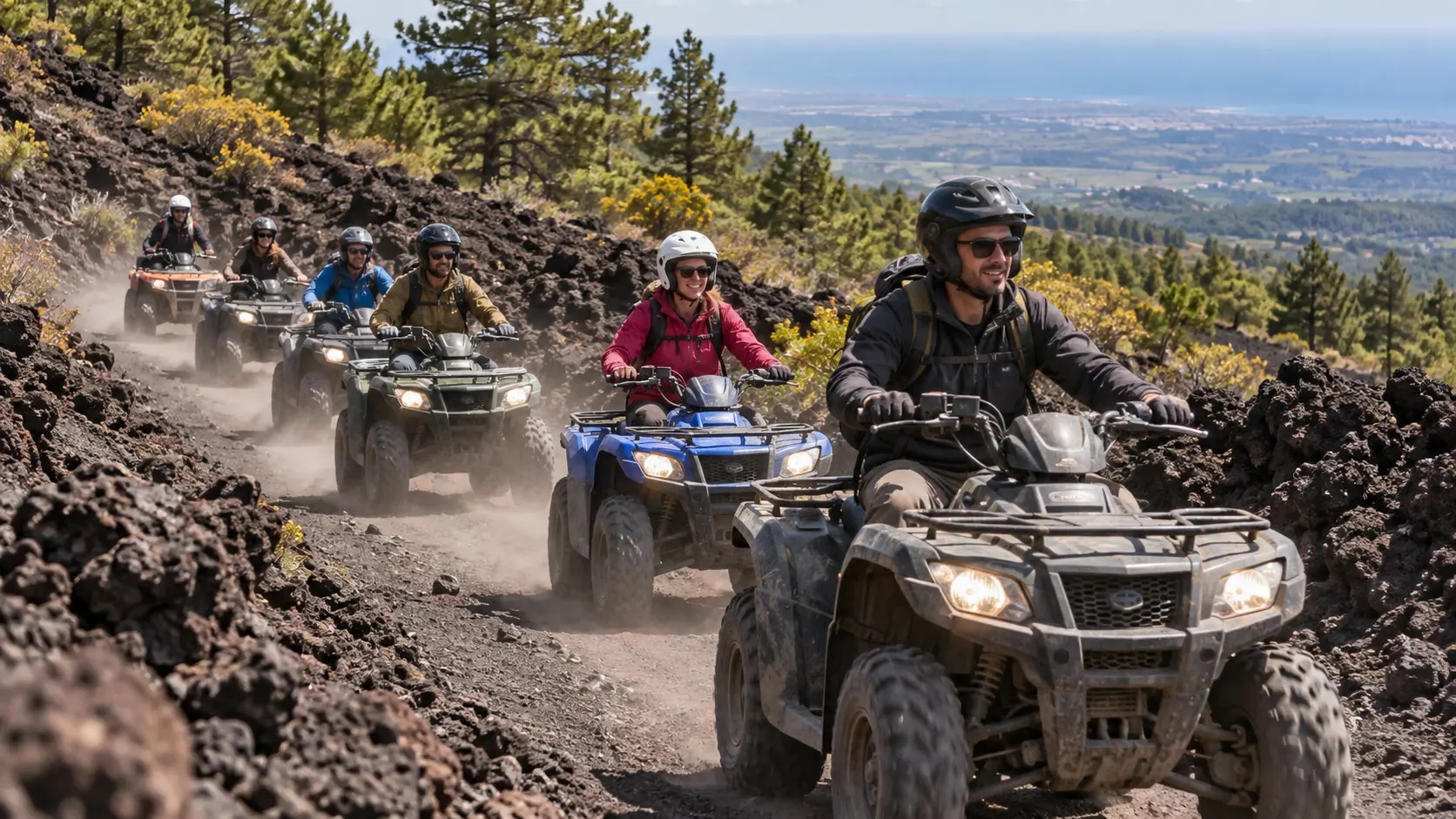 Group experiences and corporate activities between Mount Etna and Taormina.